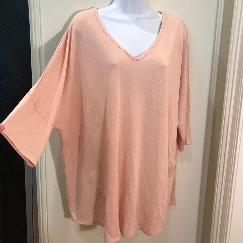 Ava & Viv Top Light Cream Pink NWOT 1X